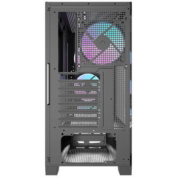 Carcasa Darkflash DRX90 Glass Middle Tower Fara sursa ATX, M-ATX, ITX Negru