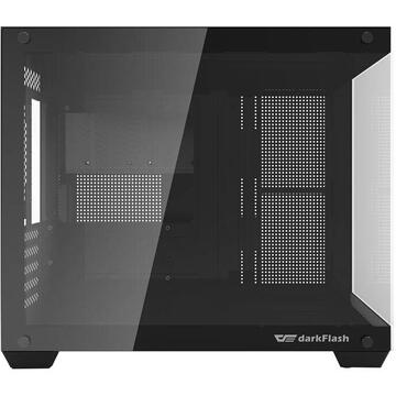 Carcasa Darkflash C285MP Middle Tower Fara sursa mATX, ITX Negru