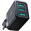 JOYROOM JR-TCN02 Wall charger 3.4A 3xUSB 17W Negru