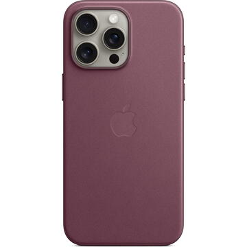 Husa Apple FineWoven Case with MagSafe pentru iPhone 15 Pro Max, Mulberry