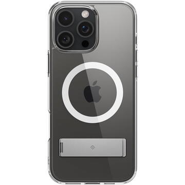 Husa Spigen Caseology Capella MagSafe Kickstand, clear white silver - iPhone 16 Pro Max