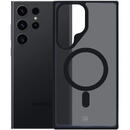 Husa MagSafe pentru Samsung Galaxy S24 Ultra S928, 3MK, Smoke MagCase, Neagra