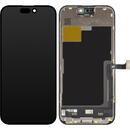 JK Display cu Touchscreen JK pentru Apple iPhone 15 Pro, cu Rama, Versiune LCD In-Cell, Negru