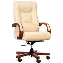 LIDER cream leather armchair