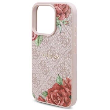 Husa Husa pentru iPhone 16 Pro - Guess Hardcase 4G Flower Print MagSafe (GUHMP16LP4ROPEMCP) - Pink