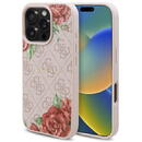 Husa pentru iPhone 16 Pro - Guess Hardcase 4G Flower Print MagSafe (GUHMP16LP4ROPEMCP) - Pink