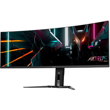 Monitor LED Gigabyte Dis 49 GBT AORUS CO49DQ DQHD 144hz OLED 49inch 5120x1440 0.03ms GTG Negru