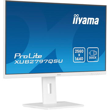 Monitor LED Iiyama IPS 27"  XUB2797QSU-W2 16:9 2560 x 1440 1 ms 100Hz Alb