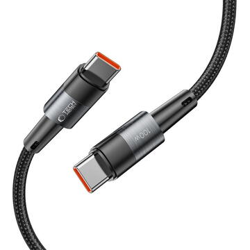 Tech-Protect Cablu Incarcare si Transfer Date UltraBoost 2x USB Type C PD 100W 5A 25cm Gri