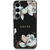Husa Husa pentru Samsung Galaxy S25 - Guess Grained Flowers MagSafe (GUHMS25SPGNMPLMK) - Black