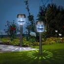 Garden of Eden Lampă solară  - 1 LED alb - 7,5 x 7,5 x 40 cm