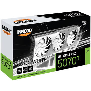 Placa video INNO3D GeForce RTX 5070 Ti X3 OC White, 16384 MB GDDR7