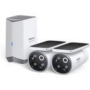 Baseus CAMERA IP Exterior Baseus S1 Pro, 3K, 2560 x 1440, kit 2 camere + panou solar + acumulator integrat, unghi pana la 120 grade, IP67, dist. IR 30 m, tip lentila fixa 3 mm, 3 Mpx, wireless + RJ-45, slot SD card, "S0TX002131"