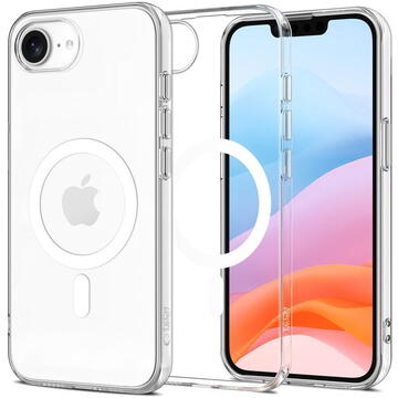 Husa Husă Tech-Protect FlexAir MagSafe pentru iPhone 16E, compatibilă MagSafe, transparentă