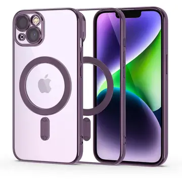 Husa Tech-Protect MagShine Line MagSafe pentru iPhone 14 - Mov