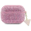 Guess GUAP2HDGTPP AirPods Pro 2 cover pink/pink Rhinestone Triangle Charm