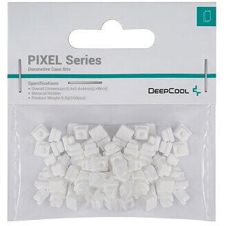Accesoriu decorativ pt. carcasa DeepCool "PIXEL WH", silicon, 5.4x5.4x4mm, pachet 100 buc, alb, "R-PIXEL-WH100-G-1" 6933412796701