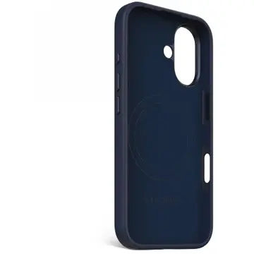 Husa Decoded AntiMicrobial Silicone, iPhone 16, Bleumarin