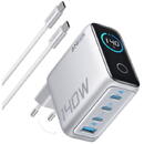 Anker Anker, 140W, fast charge, 3 x USB-C, 1 x USB-A, argintiu, "B2697G41" 0194644289607