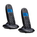 Set Duo - telefon fara fir Motorola C1002CB+, Negru