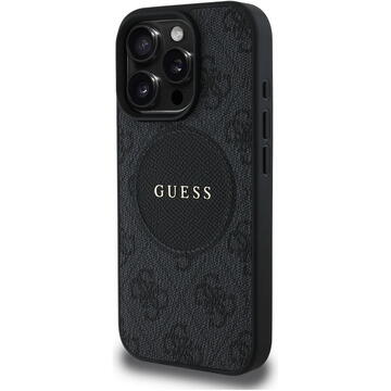 Husa Husa pentru iPhone 16 Pro - Guess 4G Circle Classic Logo MagSafe (GUHMP16LP4PGRSGK) - Black