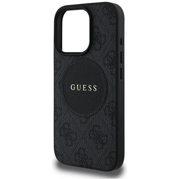 Husa Husa pentru iPhone 16 Pro - Guess 4G Circle Classic Logo MagSafe (GUHMP16LP4PGRSGK) - Black