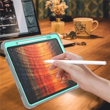 Husa pentru Samsung Galaxy Tab S10 FE Plus + Folie - Techsuit Rugged TabShell - Black