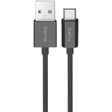 Kabel Puro 12W TPE USB-A - Micro-USB 2m - czarny