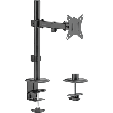 Suport monitor SUPORT de birou LOGILINK, pt 1 TV/monitor plat, diag. max 32 inch, rotatie, inclinare, orizontala, verticala, max 9 Kg, negru, "BP0171"