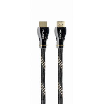 CABLU video GEMBIRD, HDMI (T) la HDMI (T), 2m, HDMI 2.1, premium, conectori auriti, rezolutie maxima 8K (7680 x 4320) la 60 Hz, negru, "CCBP-HDMI8K-2M" (timbru verde 0.8 lei)