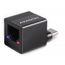 AXAGON ADE-MINIC, USB-C, RJ-45 Negru