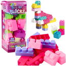 Blocuri în cutie, set mare de construcții, colorate, 40 de bucăți.