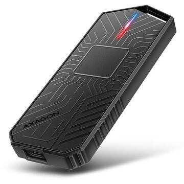 HDD Rack AXAGON GAME M.2 BOX, USB-C - M.2 NVMe/SATA, RGB, Negru