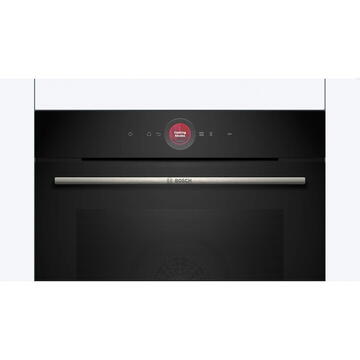 Cuptor Bosch Cuptor incorporabil Seria 8 Electric, 71 l, 14 moduri de gatit, Display tactil TFT, DishAssist, EcoClean Direct, Air Fry, Grill, Convectie 3D, Home Connect, Clasa A+, Negru