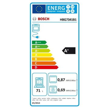 Cuptor Bosch Cuptor incorporabil Seria 8 Electric, 71 l, 14 moduri de gatit, Display tactil TFT, DishAssist, EcoClean Direct, Air Fry, Grill, Convectie 3D, Home Connect, Clasa A+, Negru