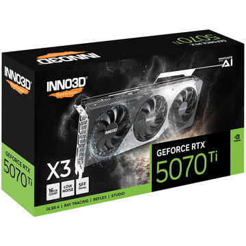 Placa video INNO3D N507T3-16D7-176068N, nVidia GeForce RTX 5070 Ti X3 16 GB, GDDR7, 256 biti
