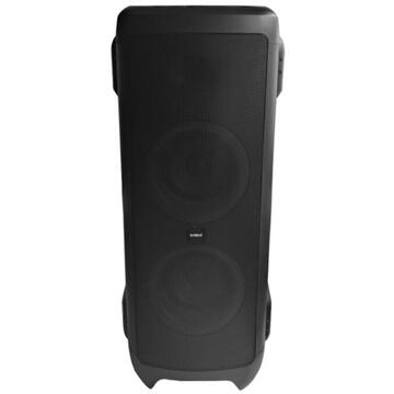 Boxa portabila Samus Boxa portabila Putere RMS 280 W / de iesire 370 W / PMPO 2800 W, Afisaj electronic LED, Compatibil MP3, MP4, DVD, TV, PC, Fm radio, Bluetooth 5.0, Egalizator, Negru