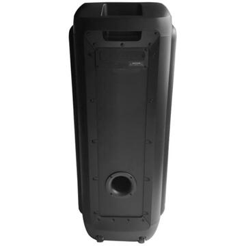 Boxa portabila Samus Boxa portabila Putere RMS 280 W / de iesire 370 W / PMPO 2800 W, Afisaj electronic LED, Compatibil MP3, MP4, DVD, TV, PC, Fm radio, Bluetooth 5.0, Egalizator, Negru