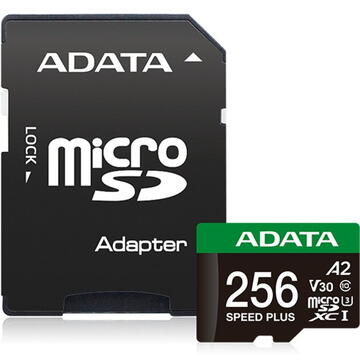 Card memorie Adata SPEED PLUS microSDXC 256 GB, UHS-I U3, Class 10, V30, A2