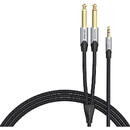 Audio cable 3.5mm male to 2x jack 6.35mm male Vention BARHL 10m