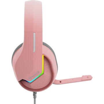 Casti Marvo H8618, Headset, Wired, RGB , Roz