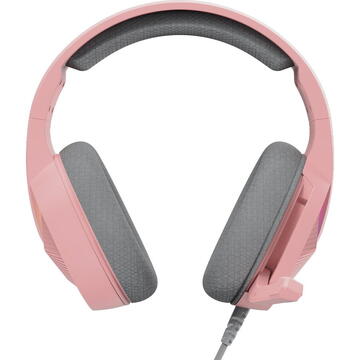 Casti Marvo H8618, Headset, Wired, RGB , Roz