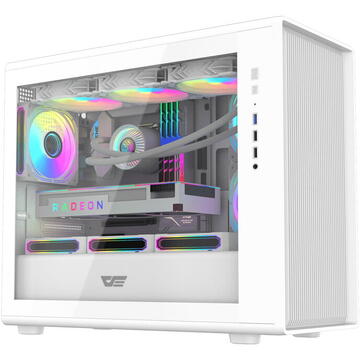 Carcasa Darkflash Middle Tower Fara sursa DB460M Alb