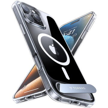 Husa Husa pentru iPhone 16 Pro Max - Torras Pstand MagSafe - Clear