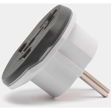 Adaptor pentru Priza, EU, UK, AUS, US - Techsuit (C529) - Grey / White