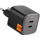 SPIGEN ACH05154 GaN 2x USB-C PD 3.0 45W Black