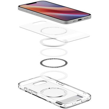 Husa Spigen Ultra Hybrid S MagSafe, clear white - iPhone 16e