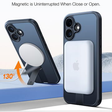 Husa Husa pentru iPhone 16 Plus - Torras Pstand Spin MagSafe - Black