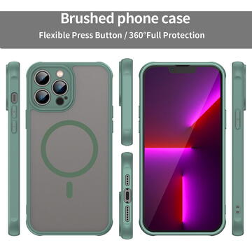 Husa Husa pentru iPhone 13 Pro - Techsuit HaloFrost II MagSafe - Green