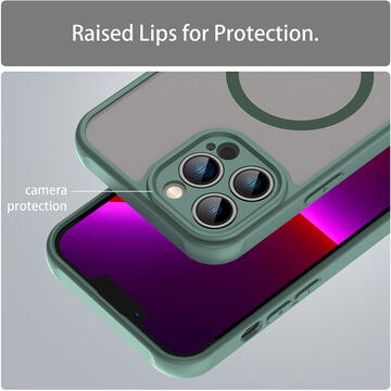 Husa Husa pentru iPhone 13 Pro - Techsuit HaloFrost II MagSafe - Green